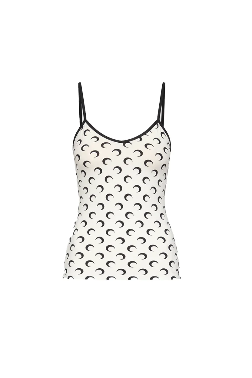 Moon printed jersey straps top - 1