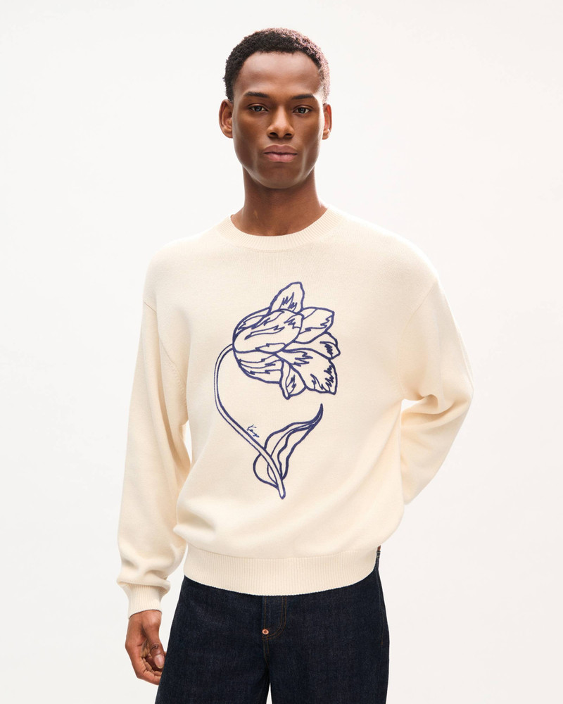 KENZO 'KENZO Tulip' embroidered jumper in wool and cotton outlook