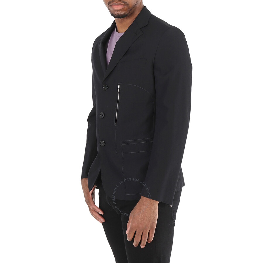 Hermes Black Wool And Silk Blazer Jacket - 3