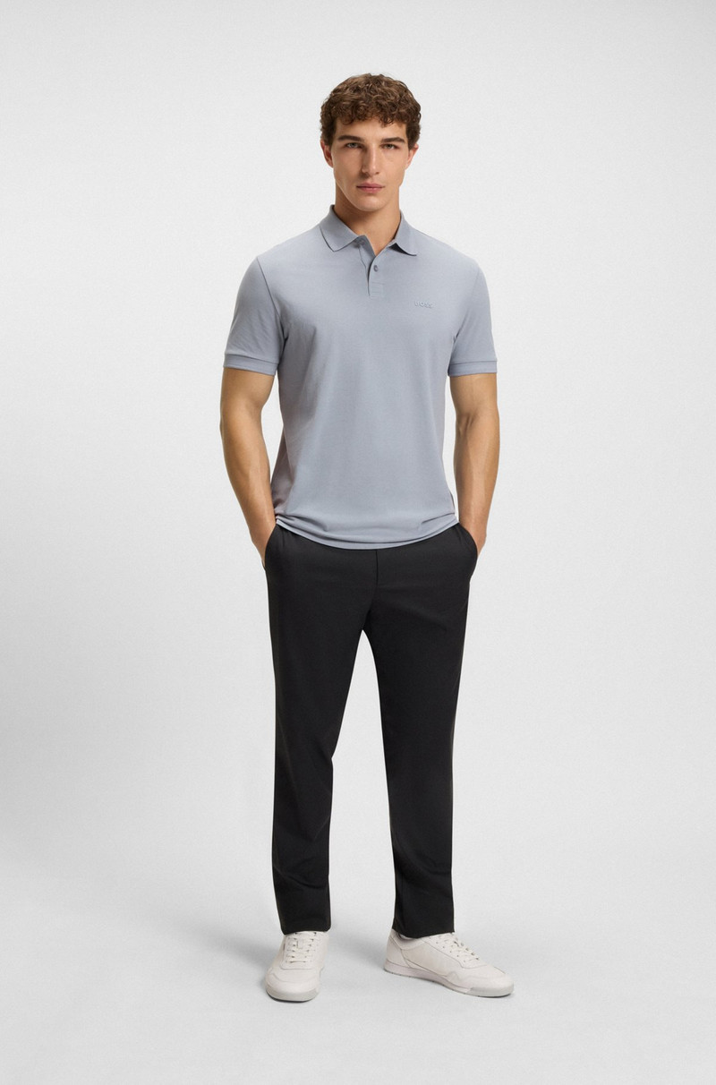 BOSS FAUX-LEATHER TRAINERS WITH GOLD-TONE BRANDING outlook