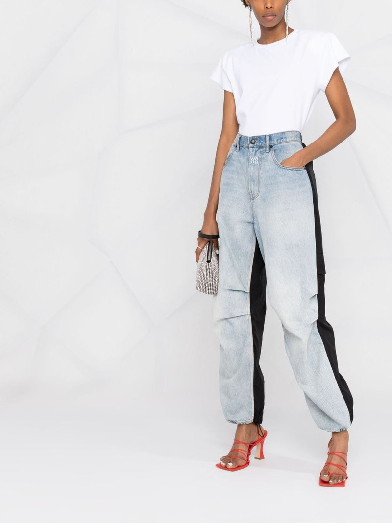 MAGDA BUTRYM padded shoulder logo T-shirt outlook