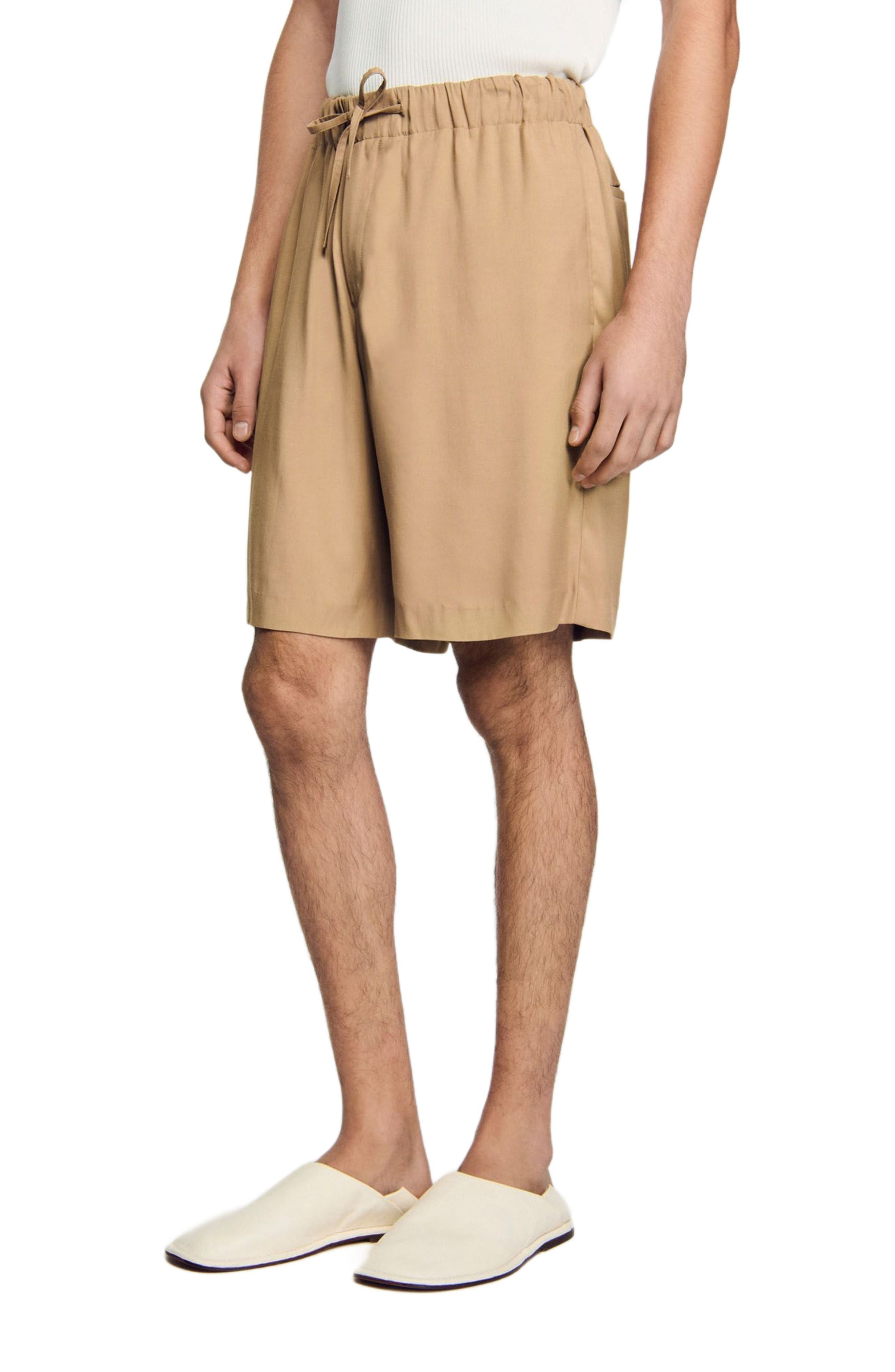 SANDRO Floaty Bermuda shorts in Nut at Nordstrom - 3
