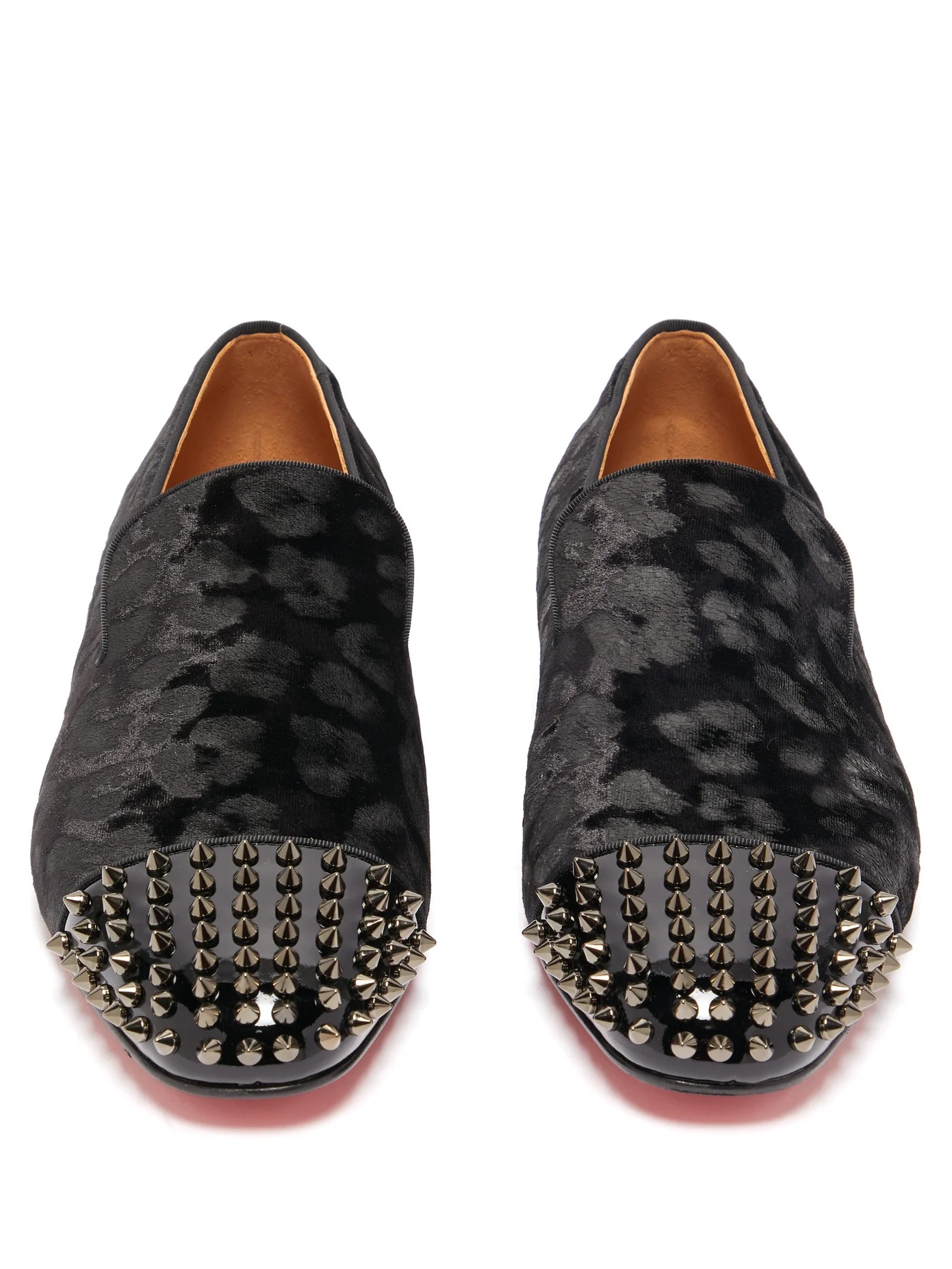 Spooky leopard-devoré velvet loafers - 5