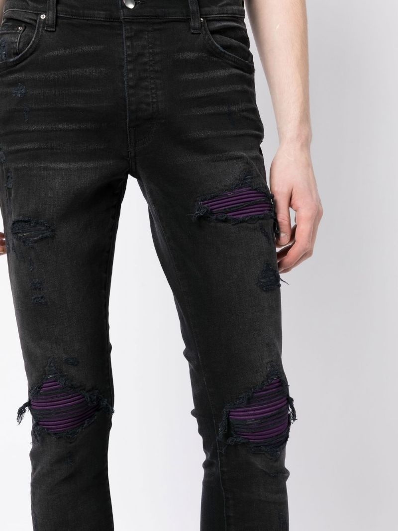 ripped-detail skinny jeans - 5