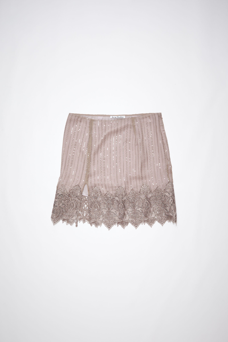 Embroidered skirt - Fox grey 1