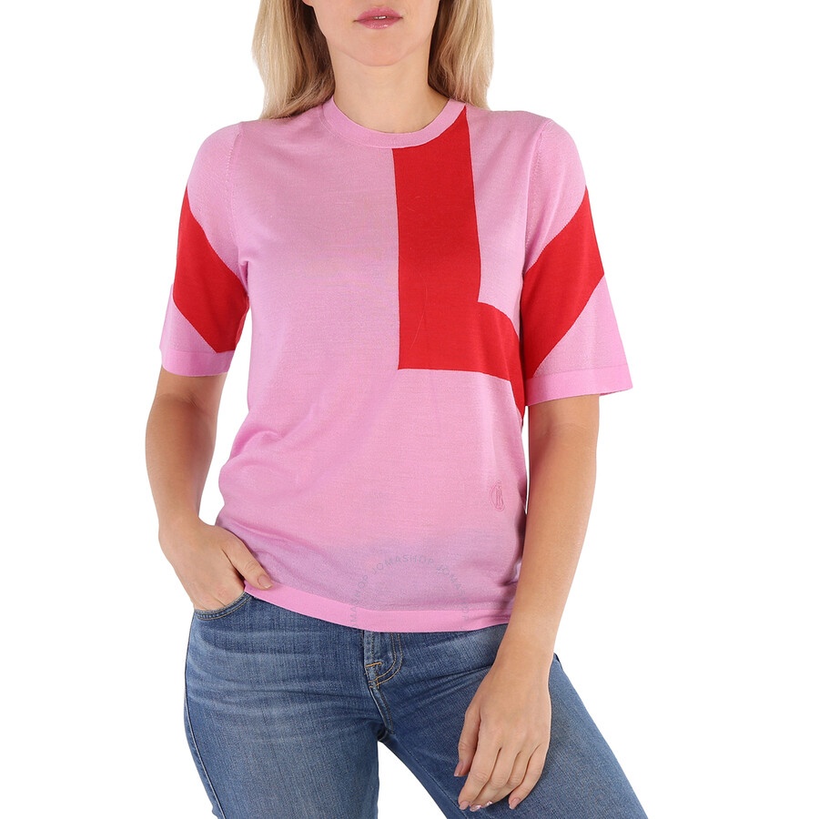 Burberry Ladies Primrose Pink Graphic Mirar Knit Top - 3
