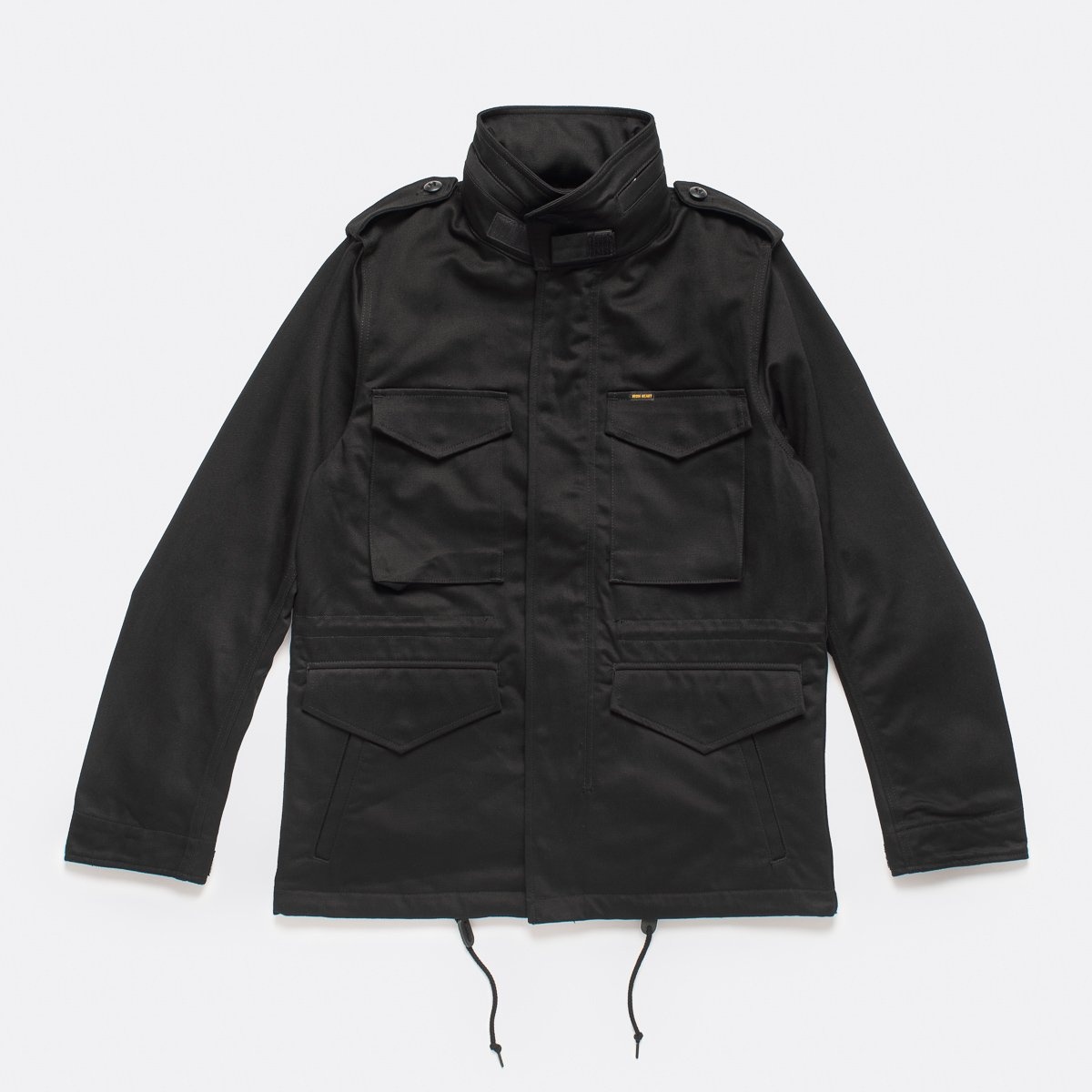 Iron Heart IHM-27-BLK Sateen M65 Field Jacket - Black | REVERSIBLE 