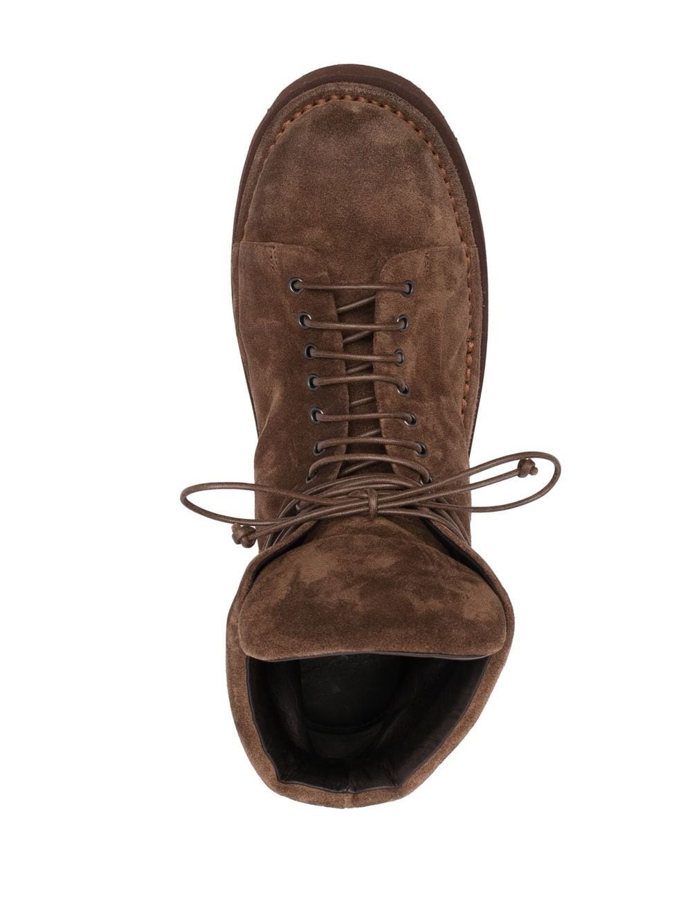 lace-up suede boots - 4