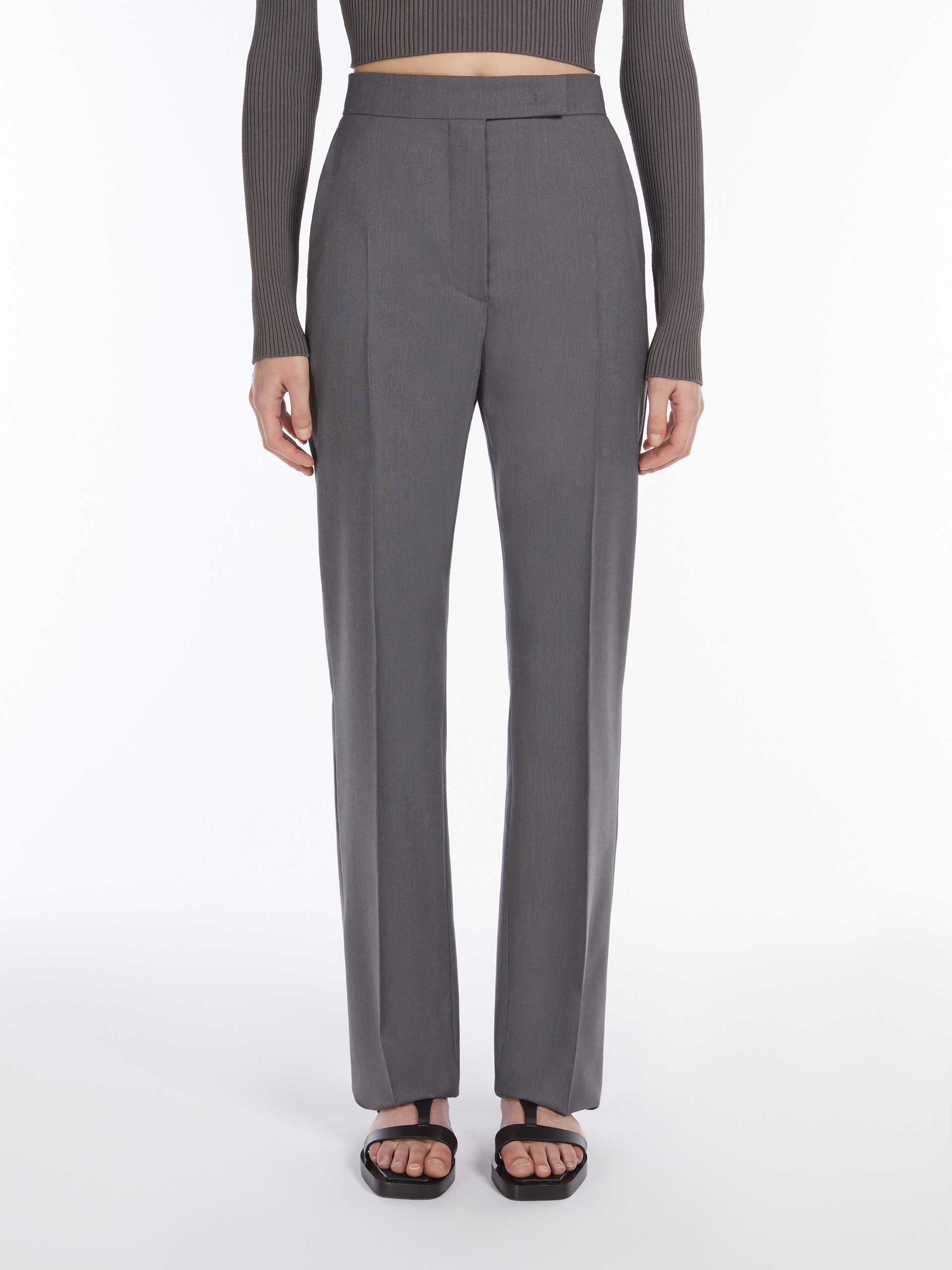 TURBIGO Straight-cut wool, mohair and silk trousers - 4