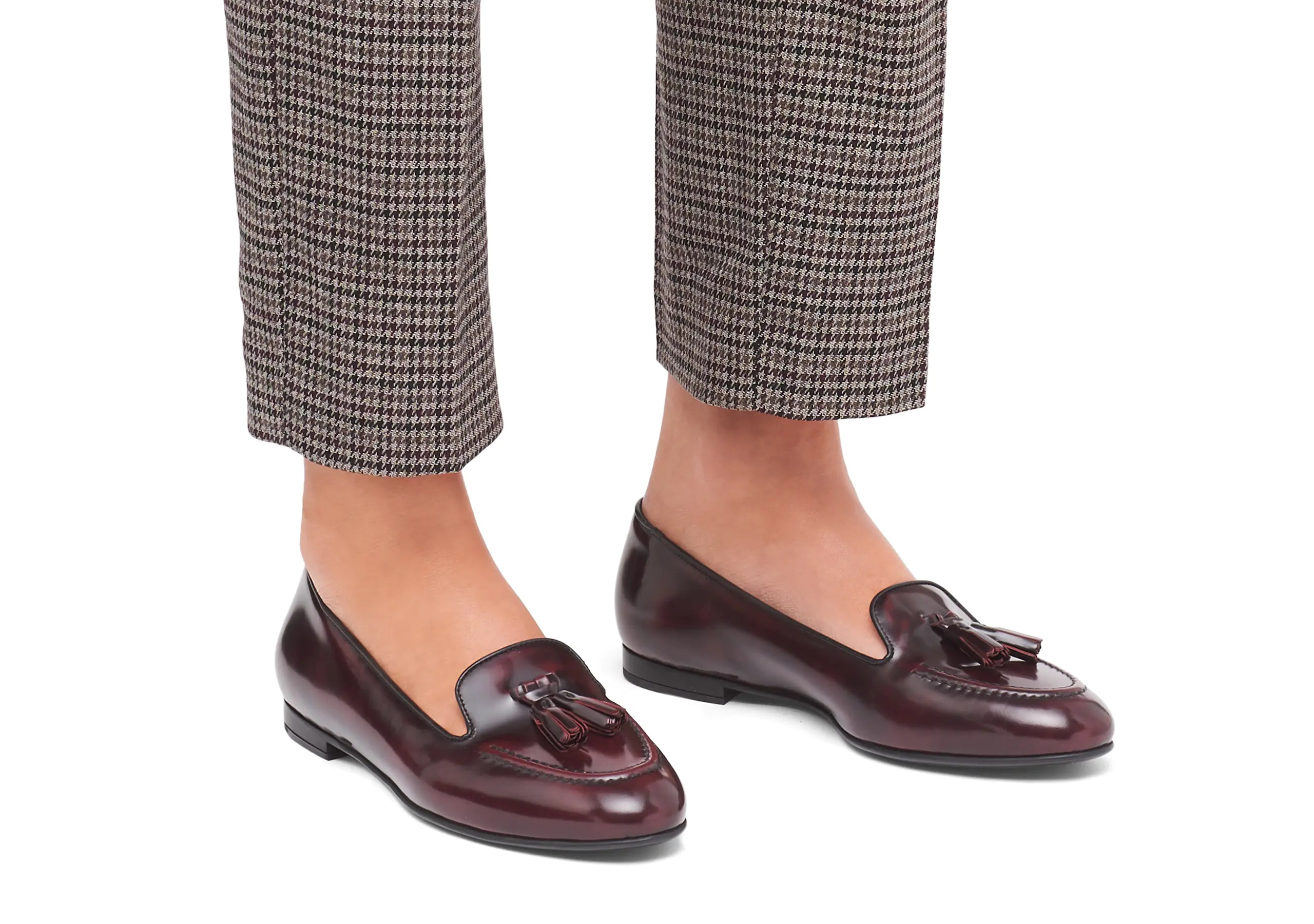 Nina
Polished Fumè Tassel Loafer Light burgundy - 5