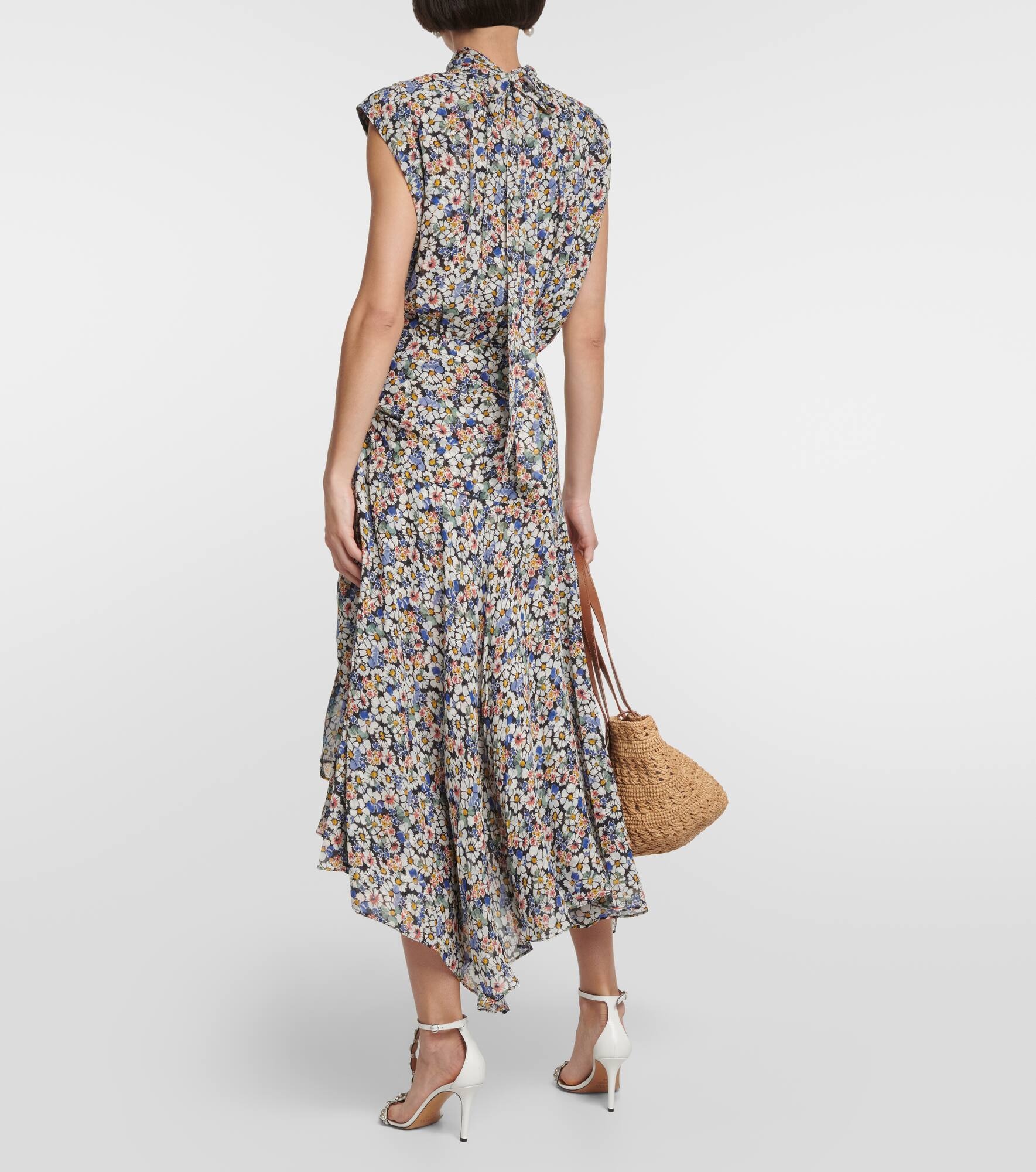 Anuli floral silk midi dress - 3