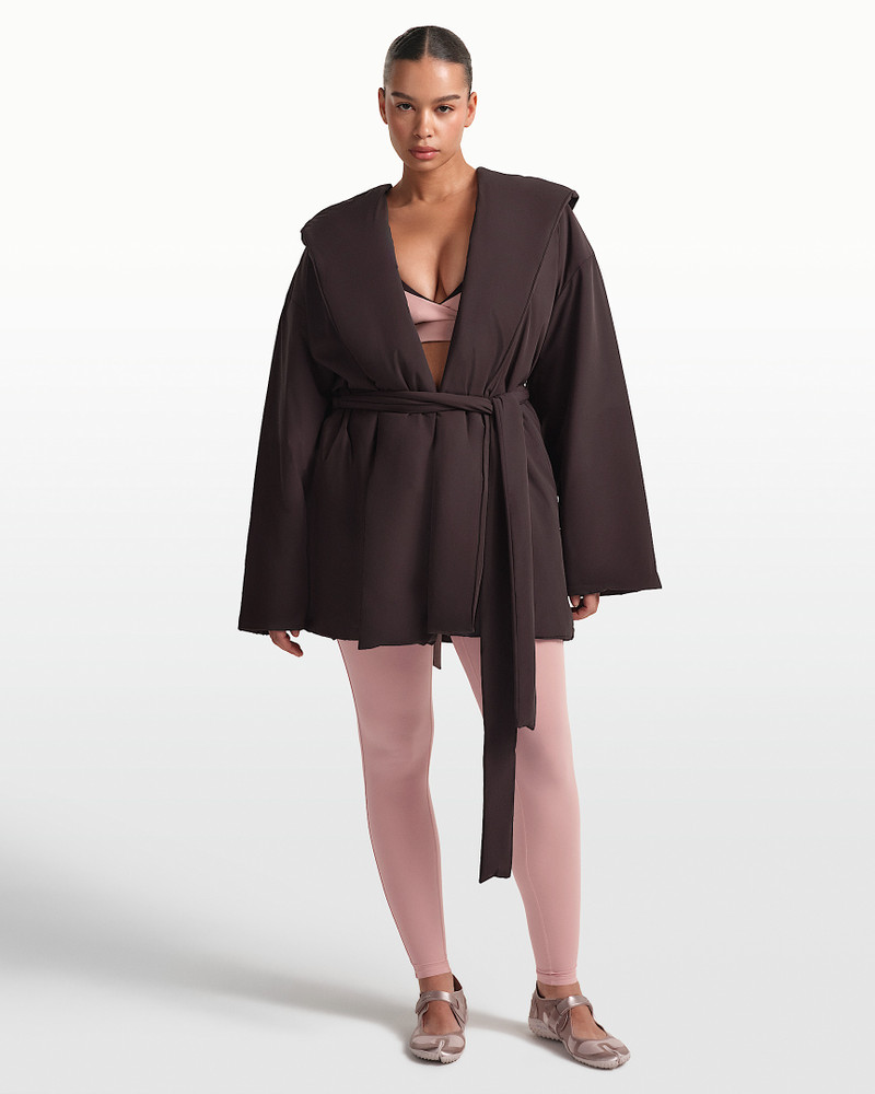 NikeSKIMS Woven Nylon Women's Wrap Coat 4