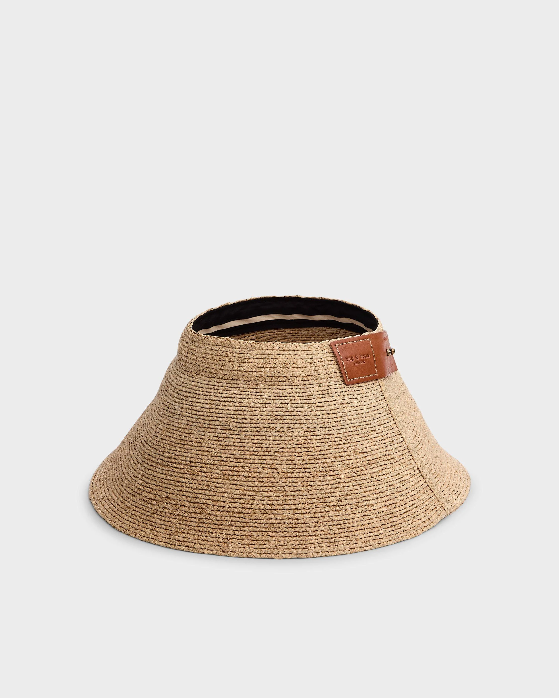 Meredith Rollable Raffia Visor - 1