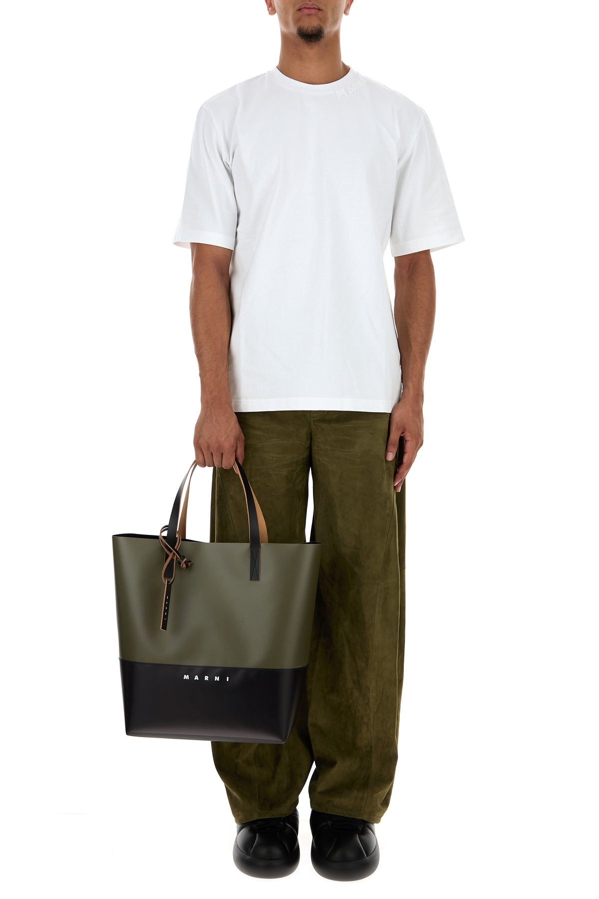 Two-tone canvas shopping bag - 5