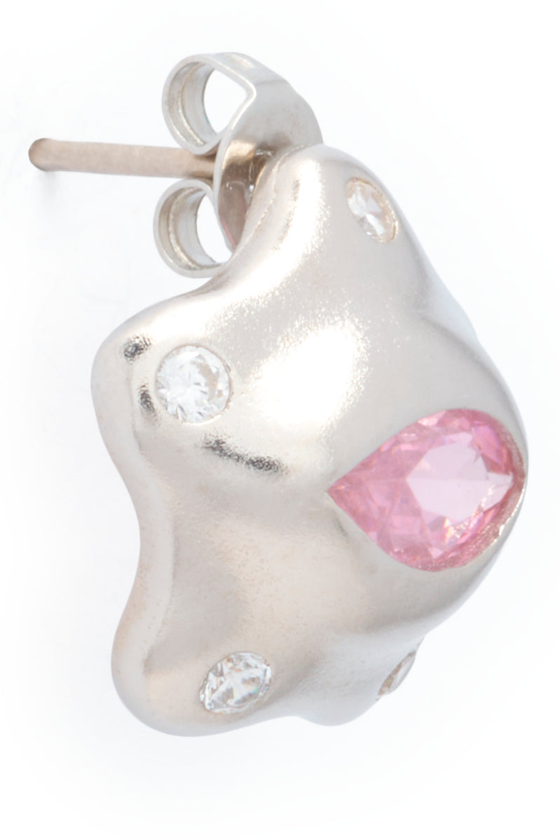 SOFT PINK CLEAR STARLET EARRINGS - 4