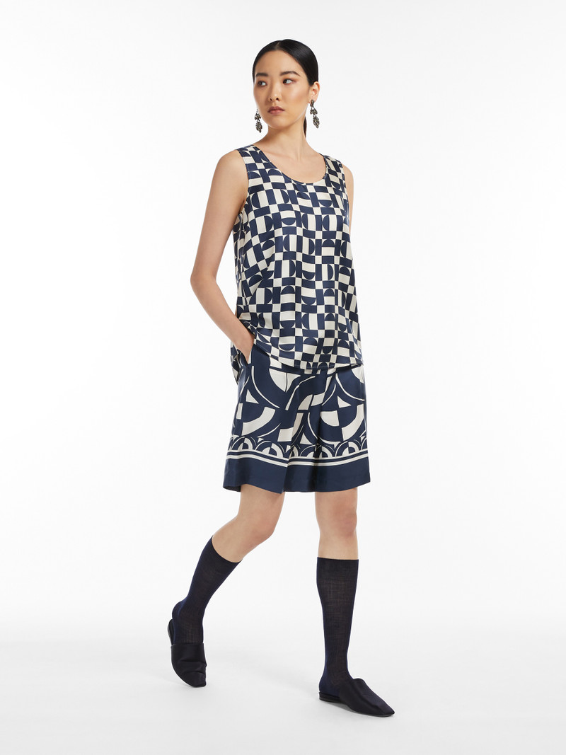 Max Mara TIMESA Printed silk shorts outlook