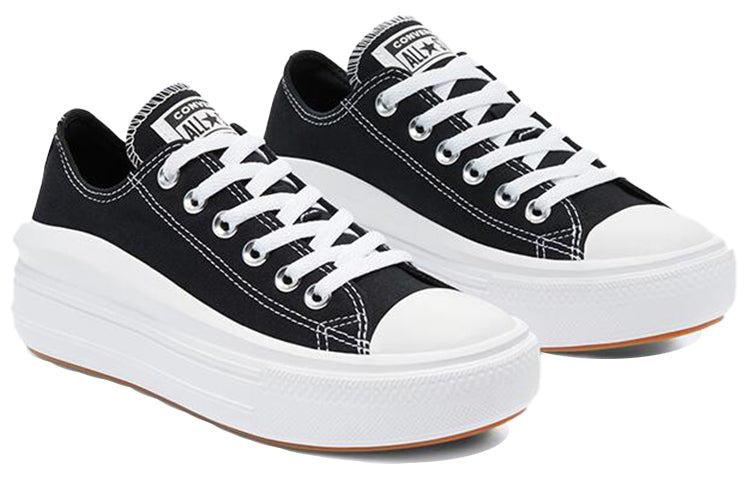 (WMNS) Converse Chuck Taylor All Star Move Low 'Black' 570256C - 3