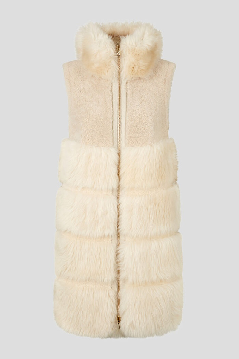 Lima Reversible lambskin waistcoat in Beige 1