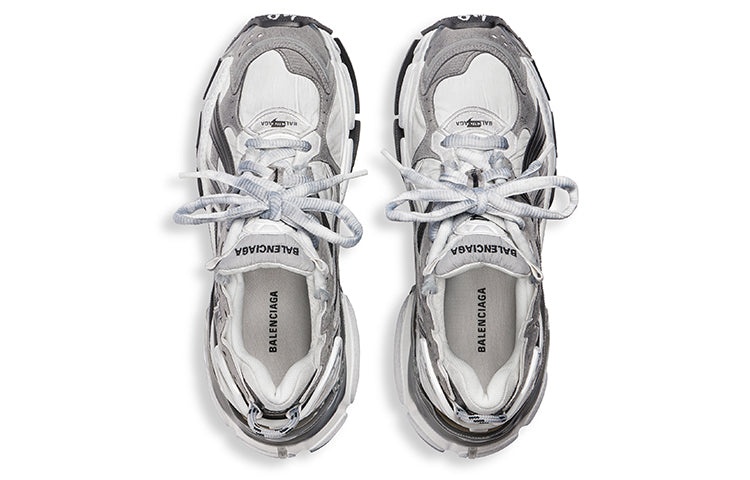 (WMNS) Balenciaga Runner SneakerS 'Grey White and Black Nylon and Suede Like Fabric' 772767W3RNY9012 - 4
