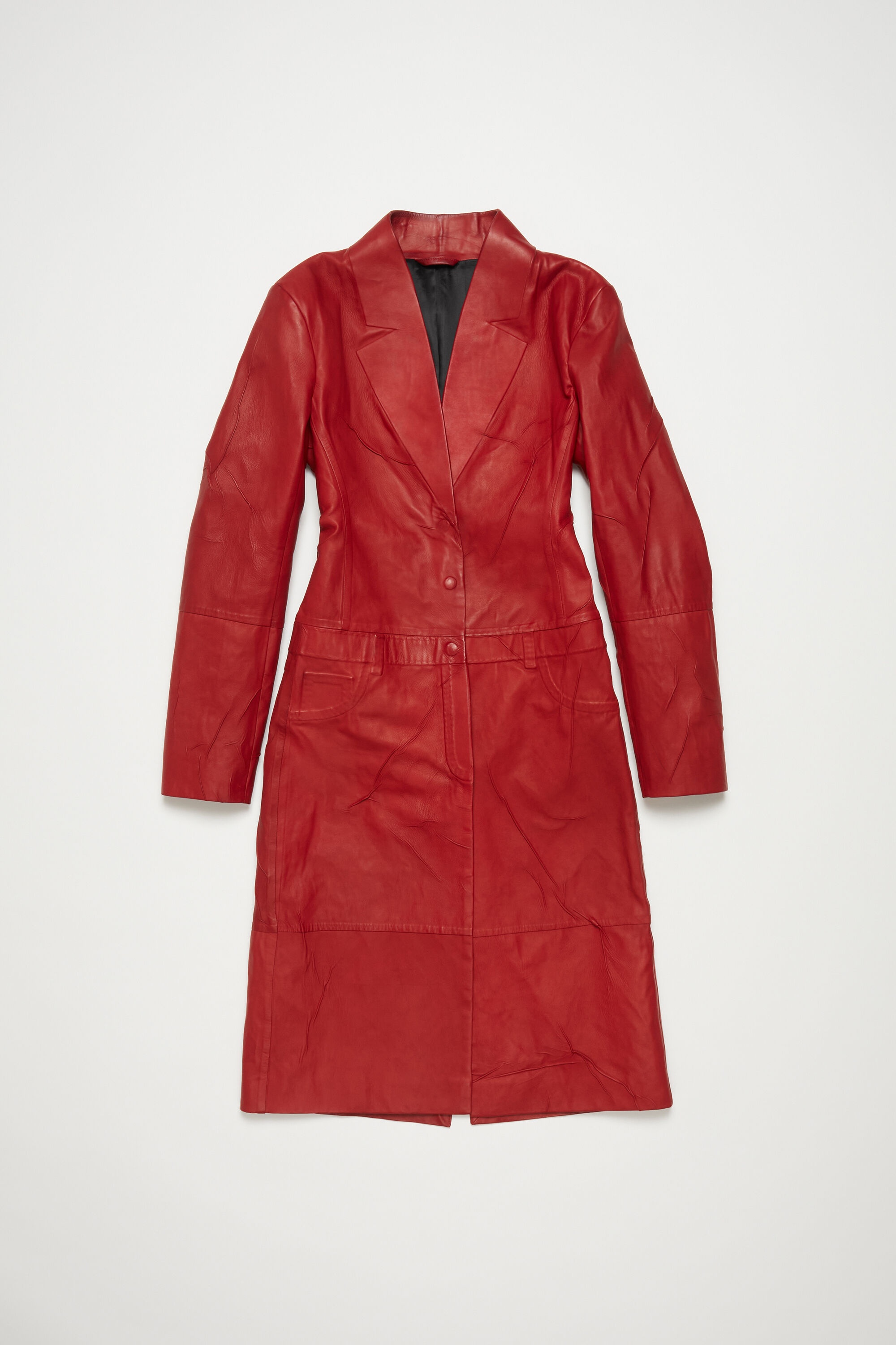 Leather coat - Red - 1