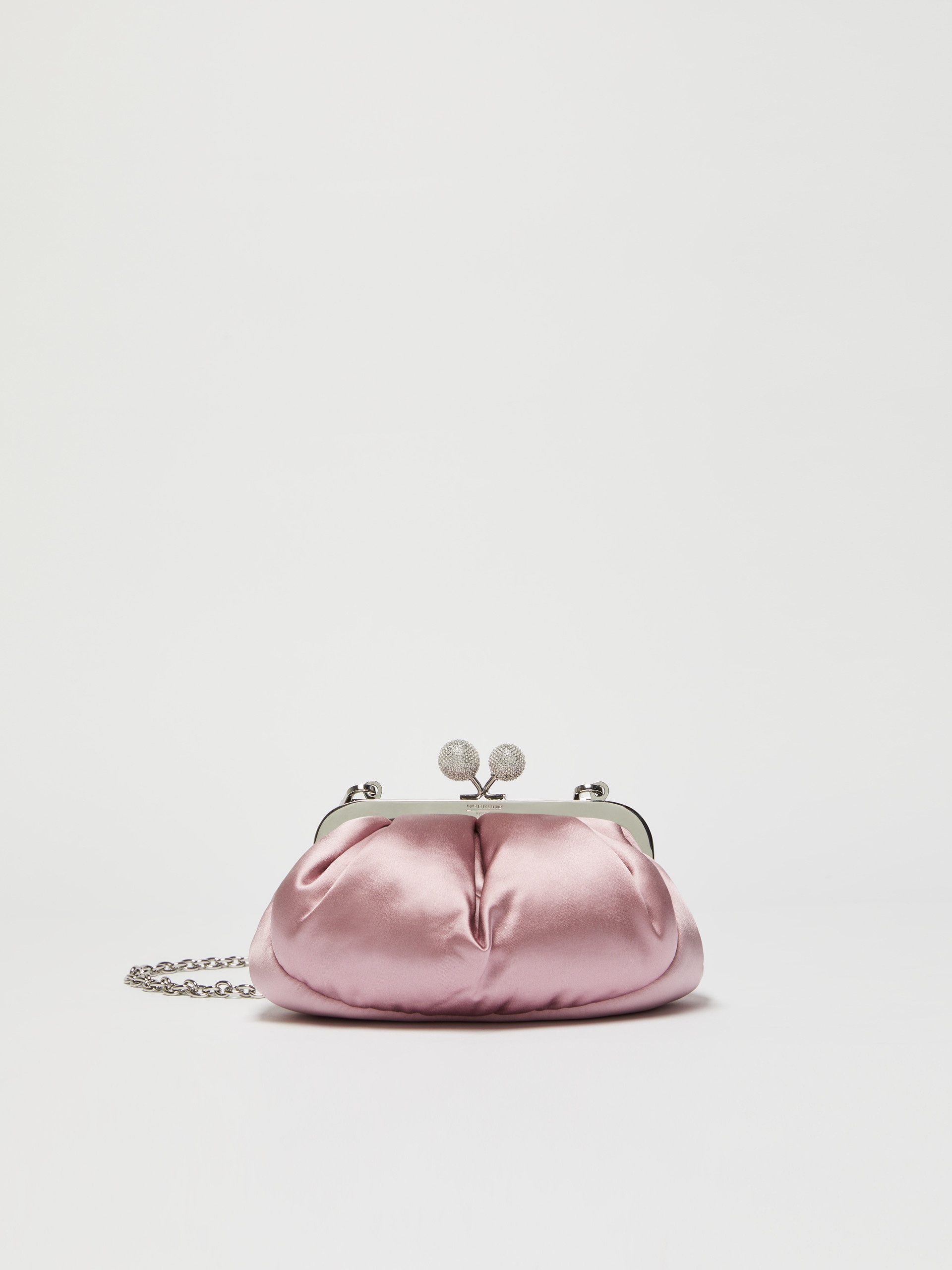 EMMY Small satin Pasticcino Bag with rhinestones - 1