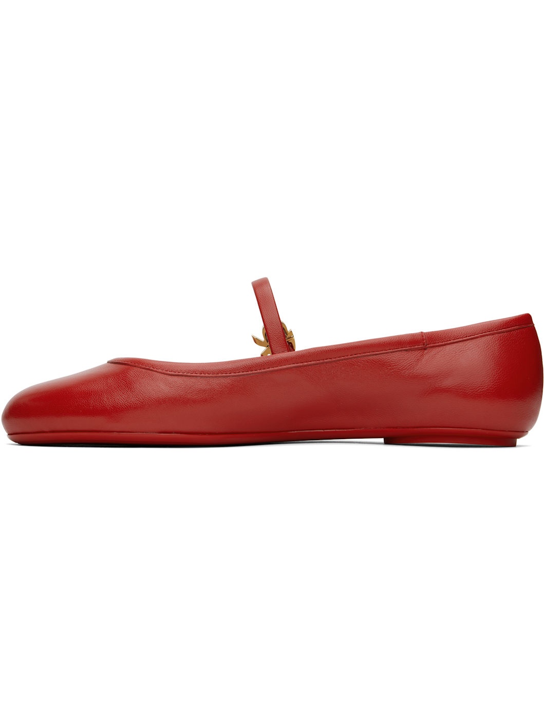 Red Carla Ballerina Flats - 3