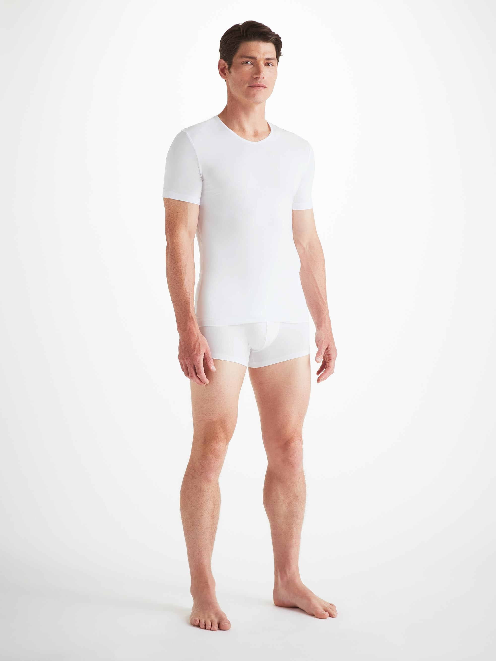 Men's Underwear V-Neck T-Shirt Alex Micro Modal Stretch White - 3