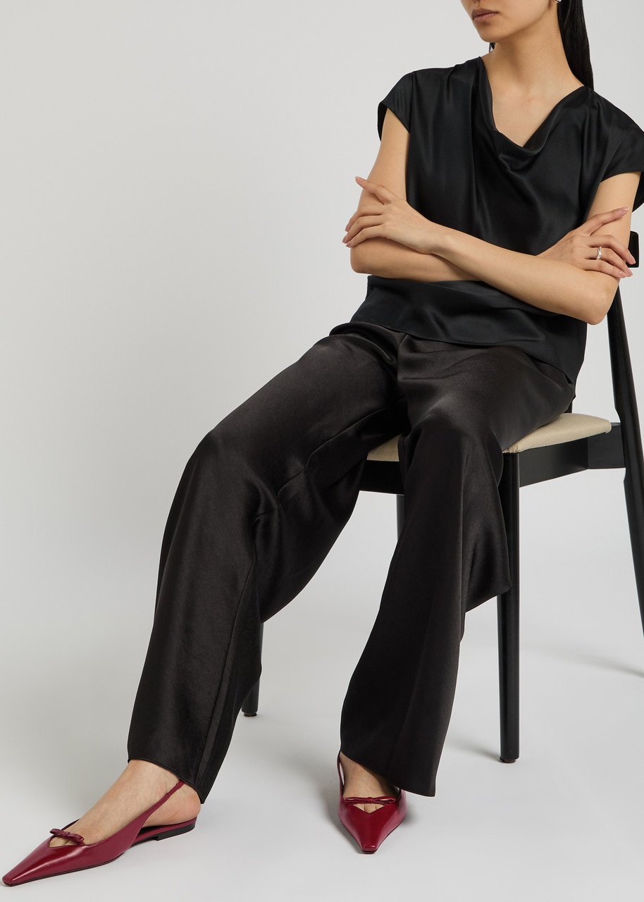Victoria Beckham Leather Slingback Flats - 5