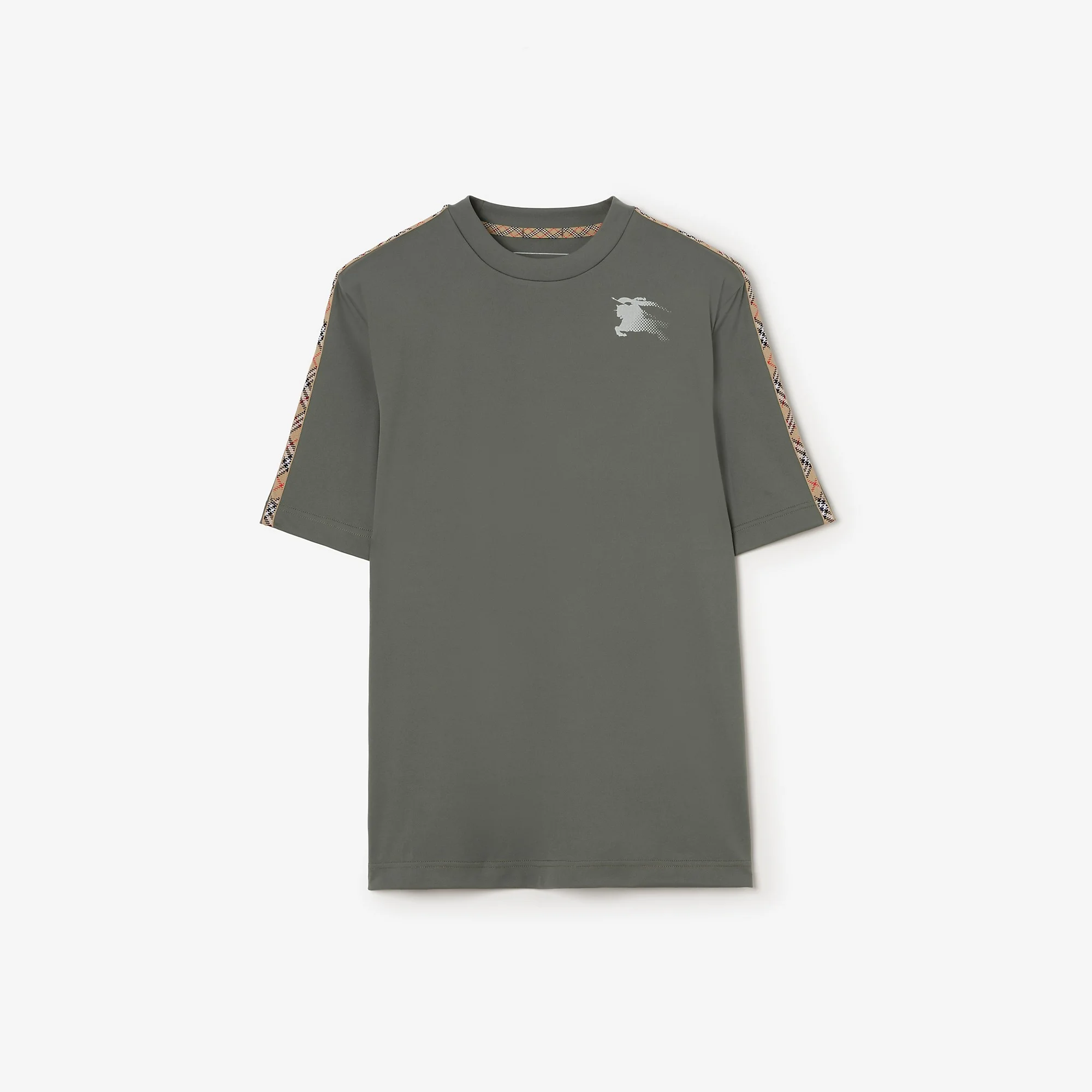 Check Trim Jersey T-shirt - 1