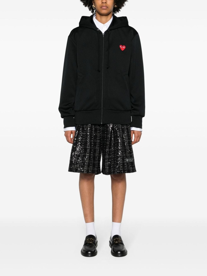 Comme des Garçons PLAY heart-embroidered zip-up hoodie outlook