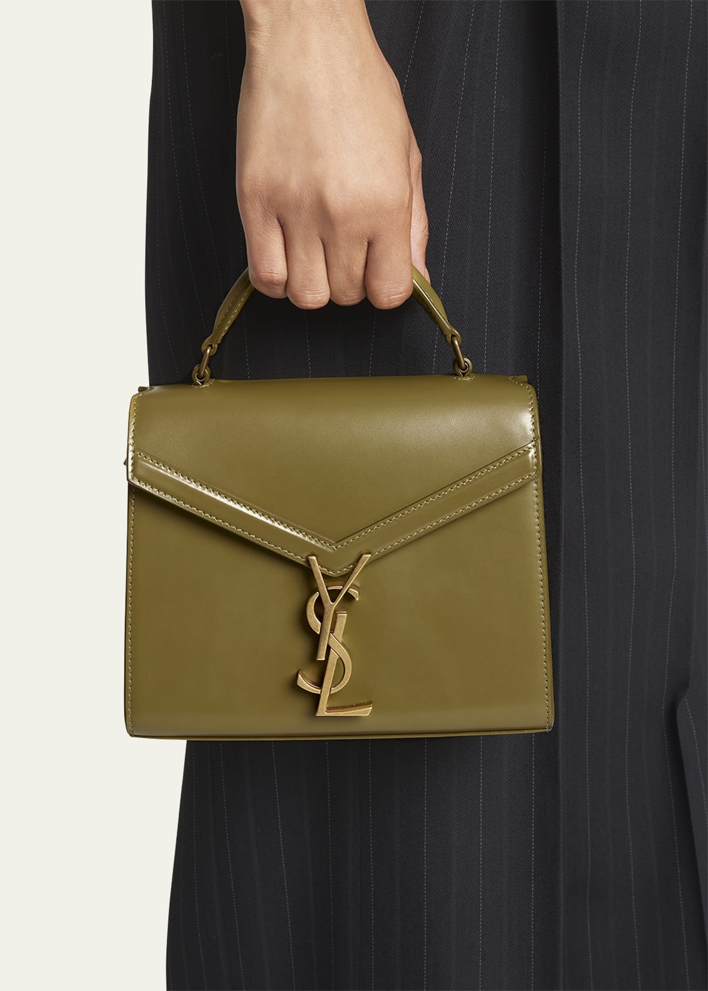 Cassandre Mini Monogram YSL Box Calf Top-Handle Bag - 2