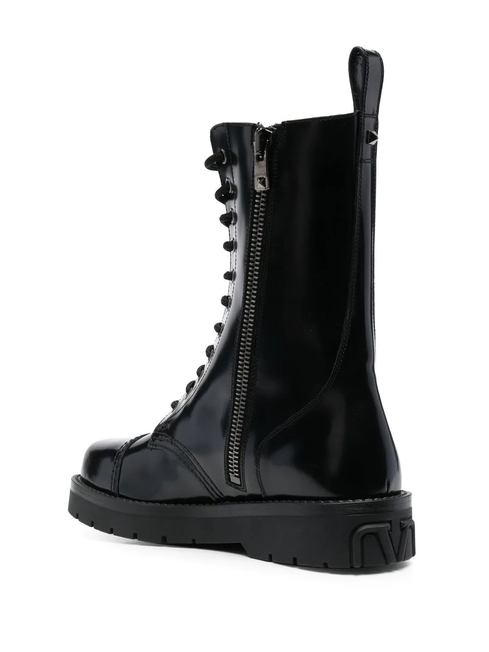 leather combat boots - 3