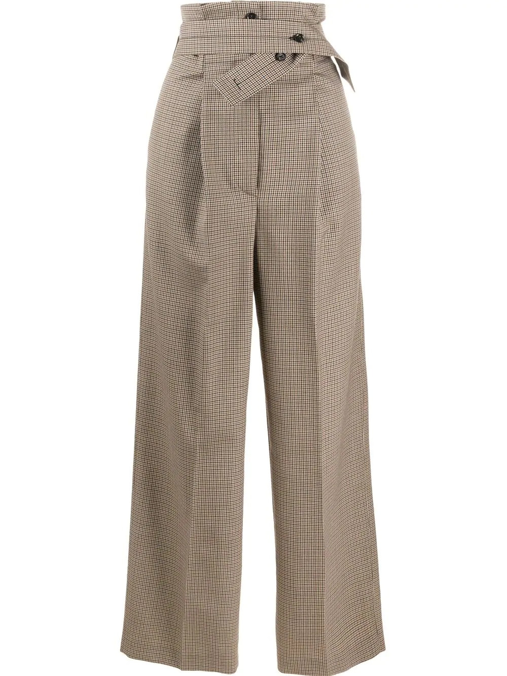 tailored belt wrap trousers - 1