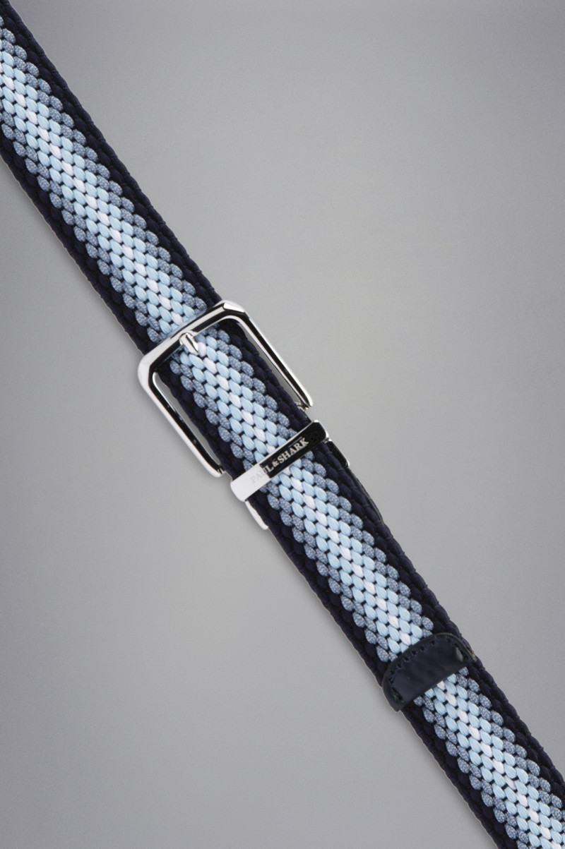 Paul & Shark LEATHER TRIMMED WOVEN ELASTIC BELT outlook