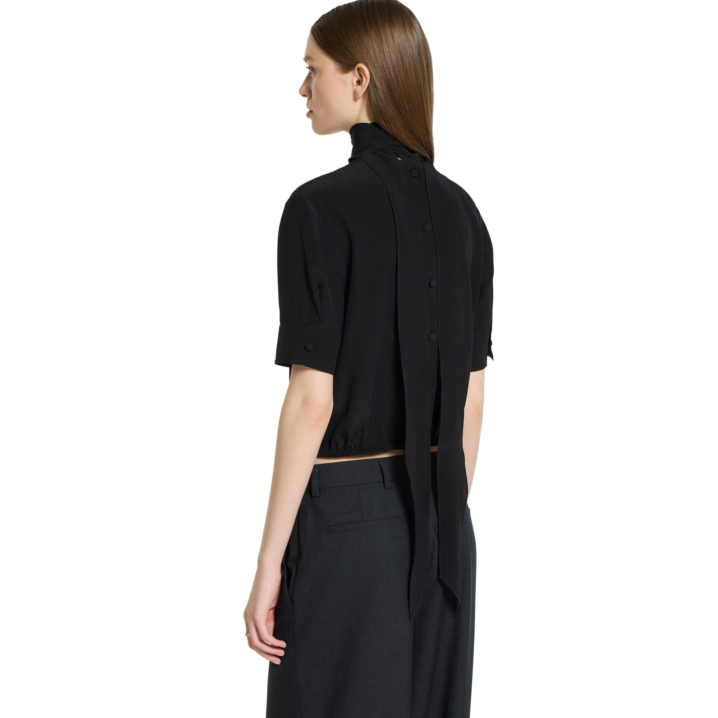 Silk crêpe de chine top - 4