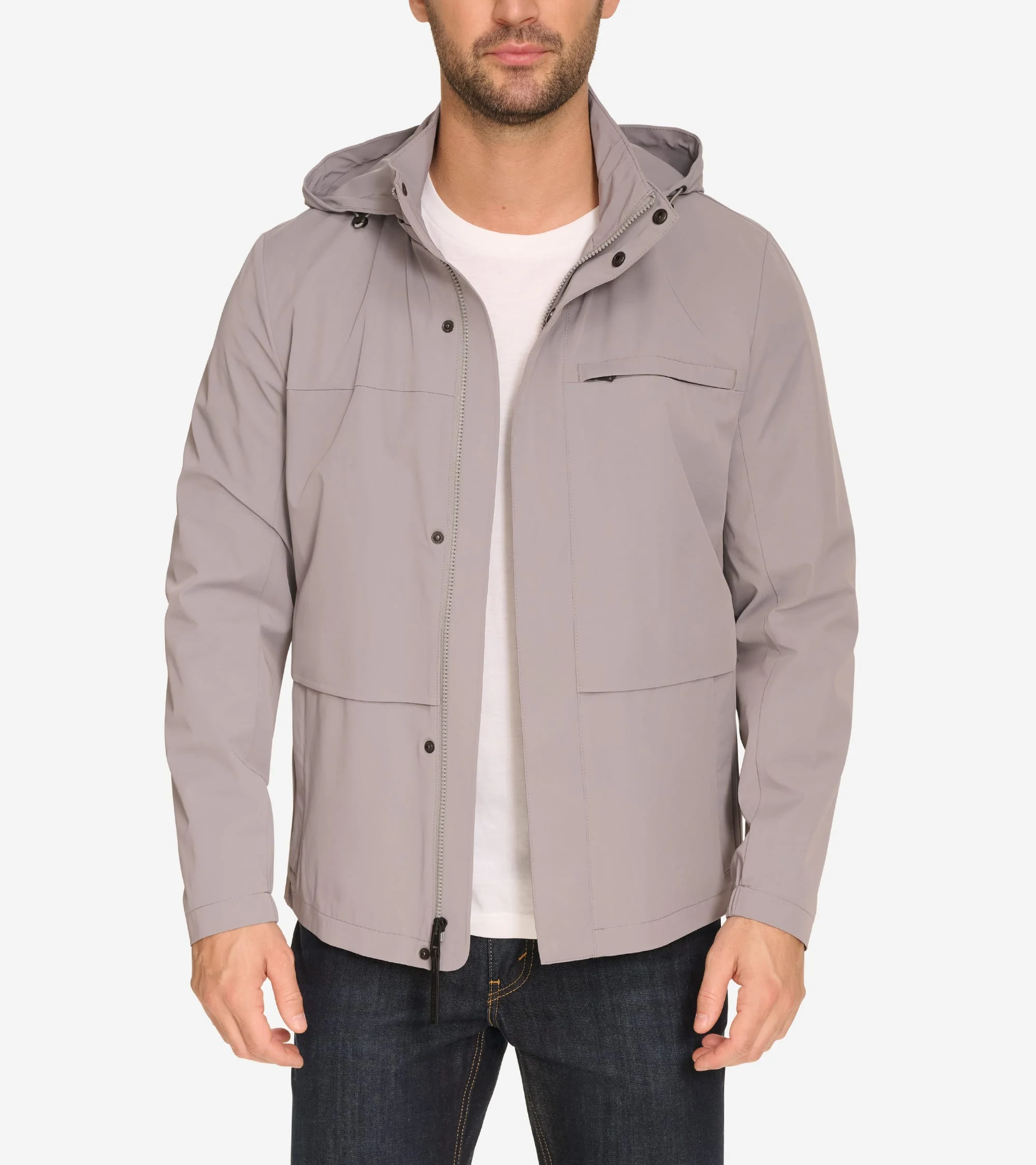 Men's Hooded Rain Parka - 1