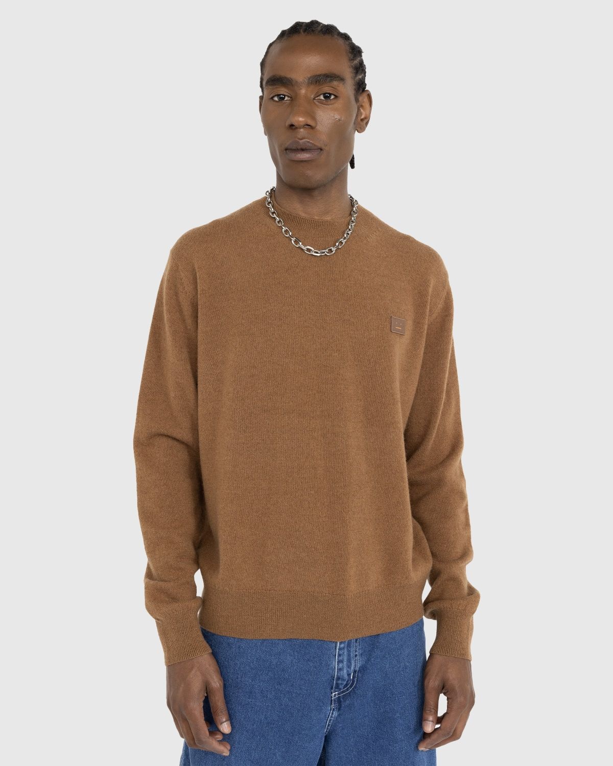 Acne Studios – Wool Crewneck Sweater Toffee Brown - 2