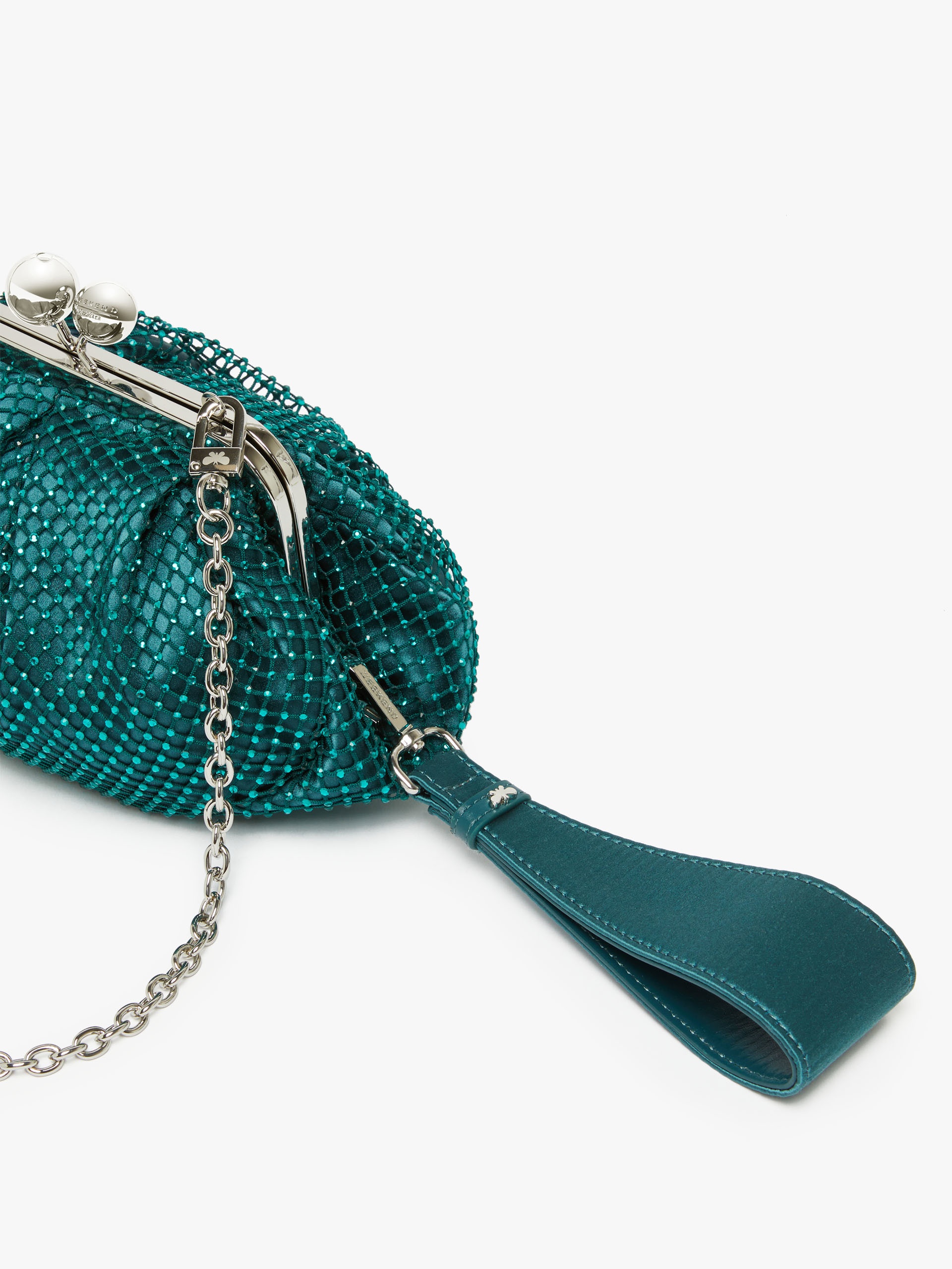 EDITA Small Pasticcino Bag in mesh and rhinestones - 4