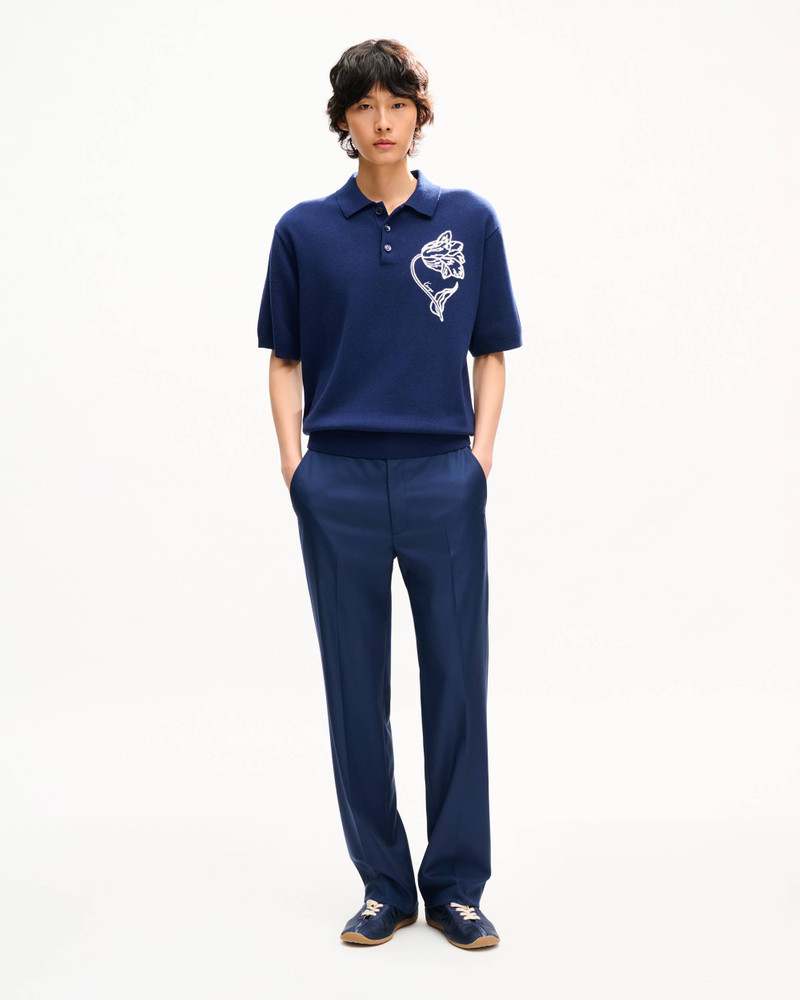 KENZO 'KENZO Tulip' embroidered polo wool and cotton outlook