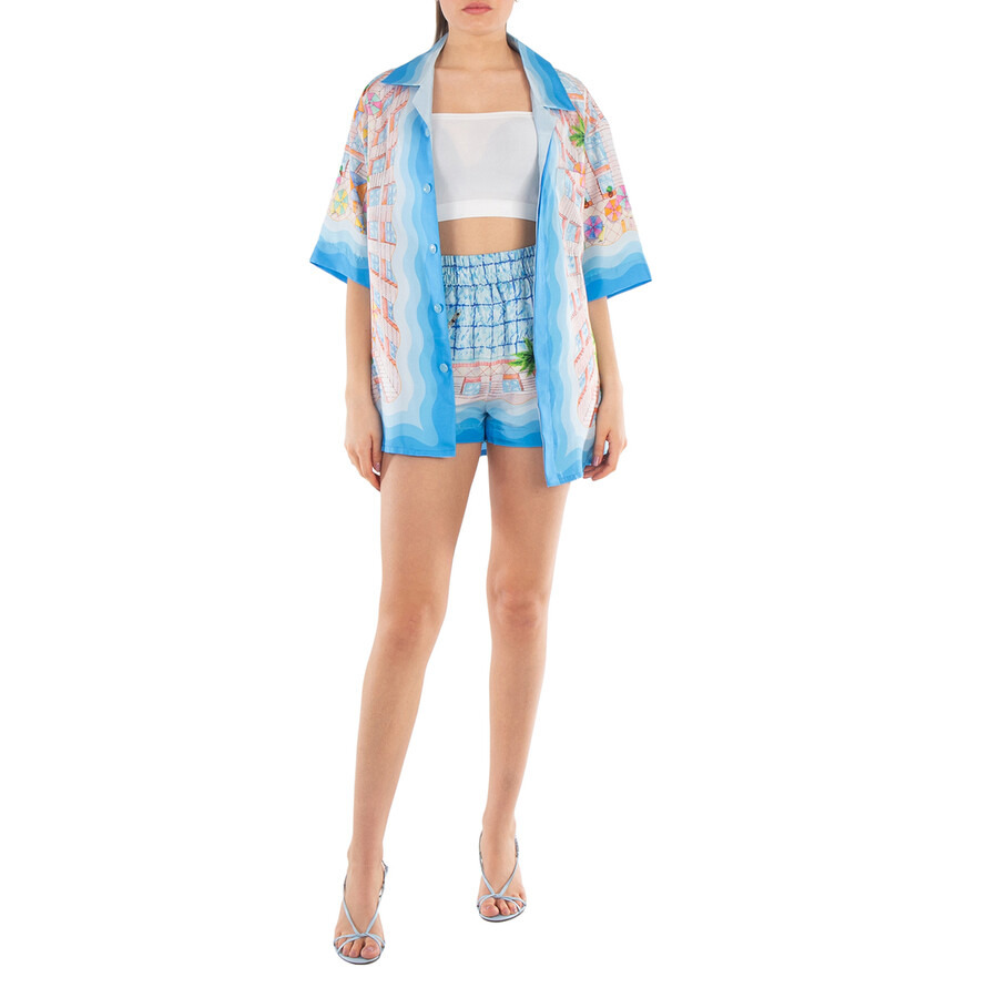 Casablanca Ladies Le Plongeon Silk Shirt - 3