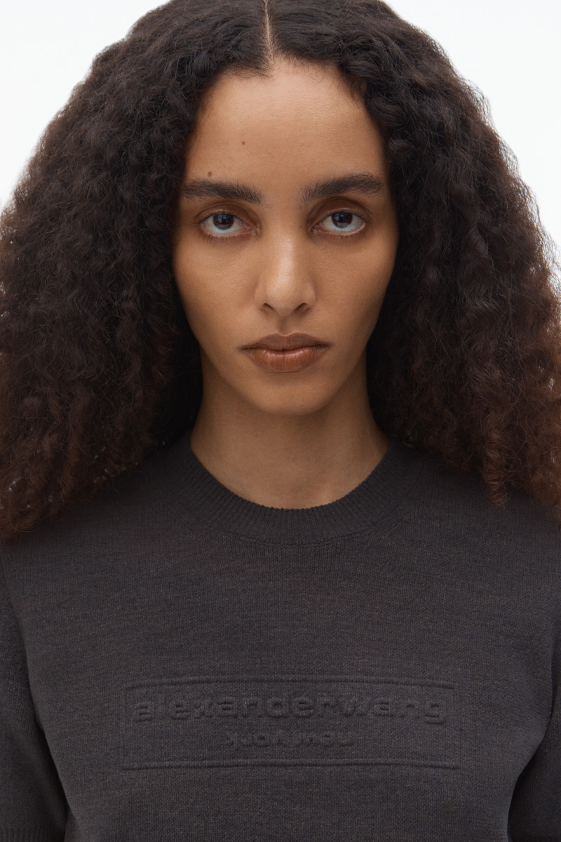 Logo-Embossed Tee in Rib-Knit 3