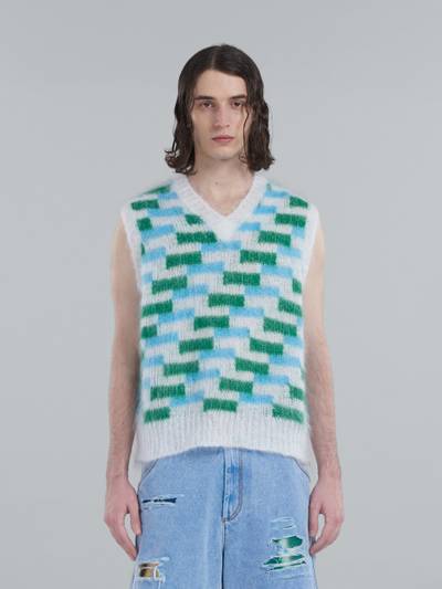 Marni MULTICOLOR MOHAIR VEST WITH INLAYS outlook