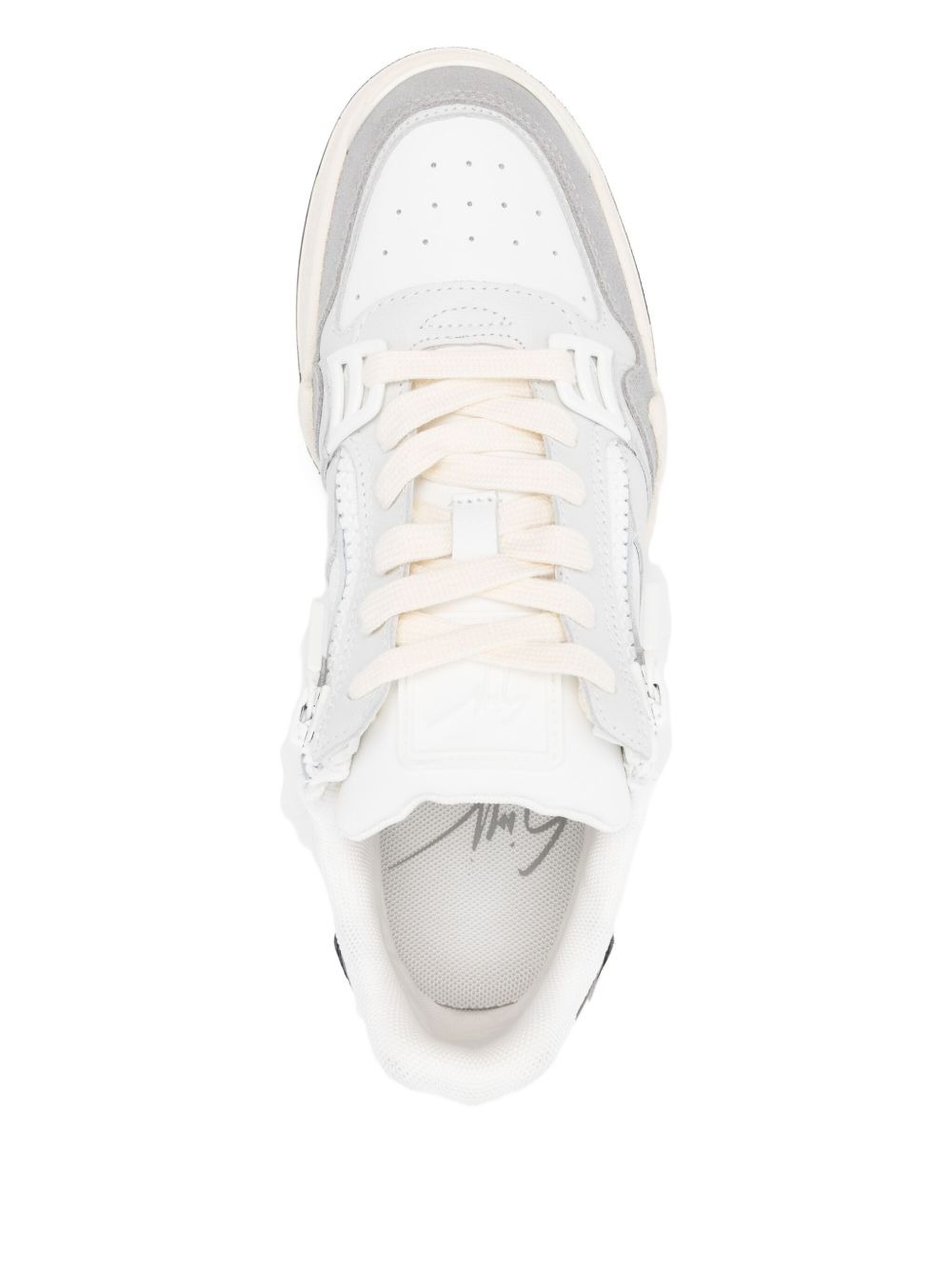 zip-detail leather sneakers - 4
