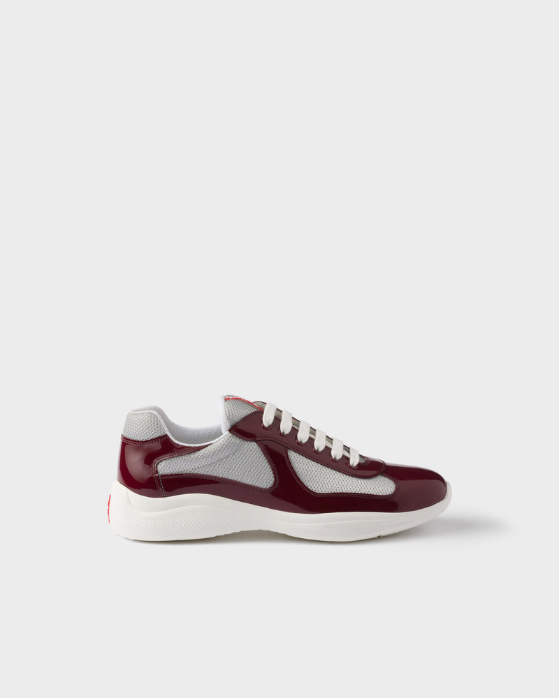 Prada Patent leather and technical fabric Prada America's Cup sneakers outlook