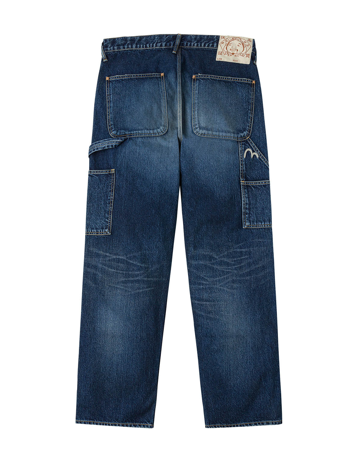 Washed Seagull Print Regular Fit Painter Jeans - 2