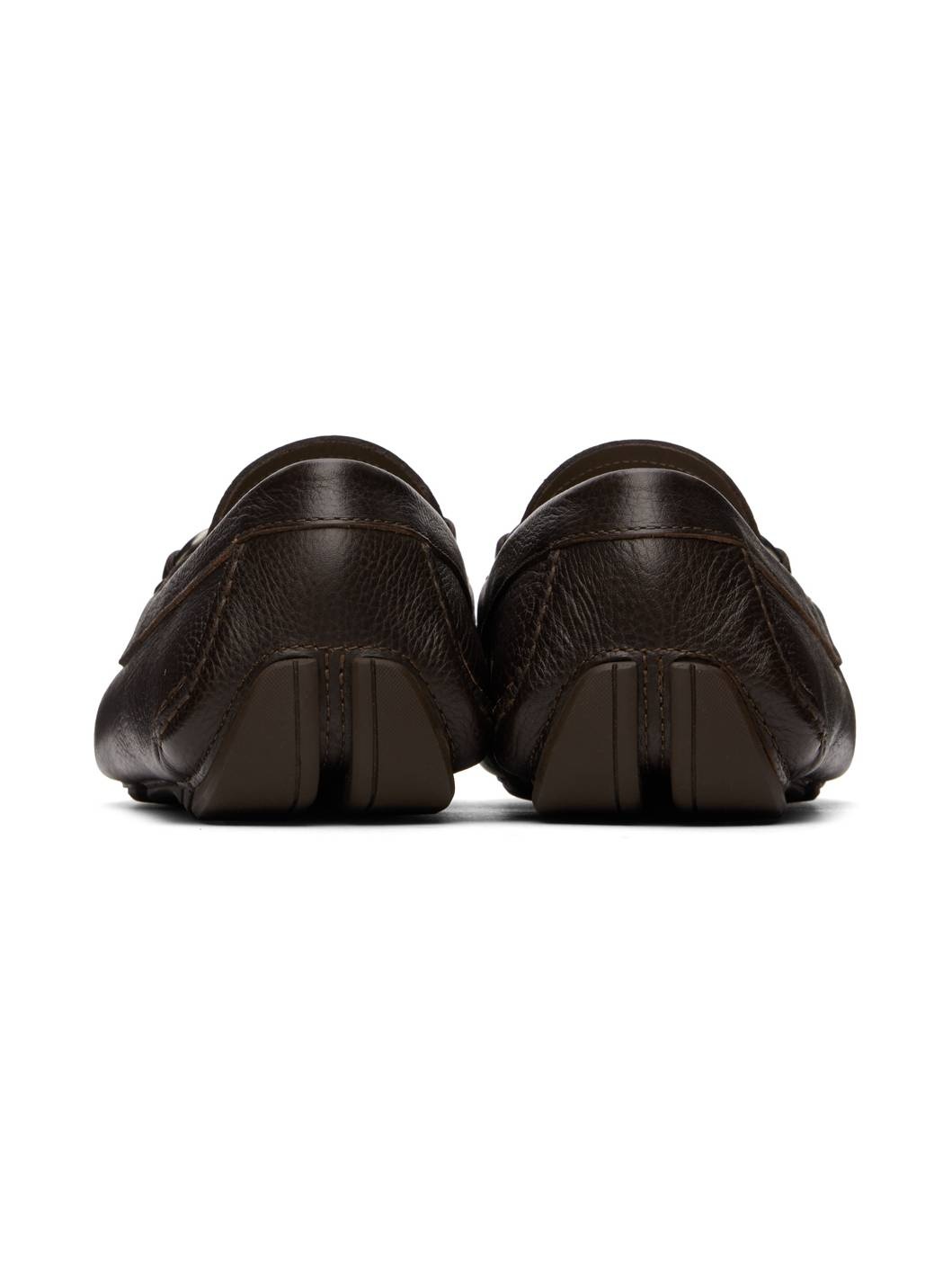 Brown Gancini Ornament Loafers - 2