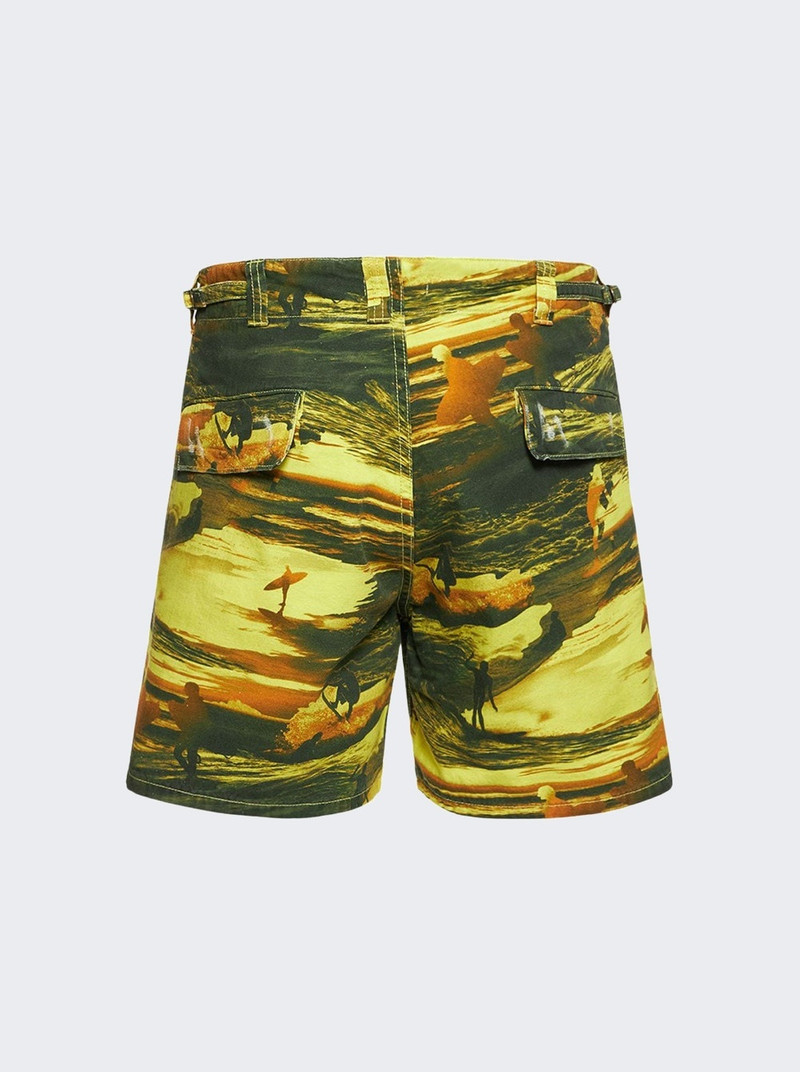 ERL Unisex Printed Cargo Shorts Acid Sunset outlook
