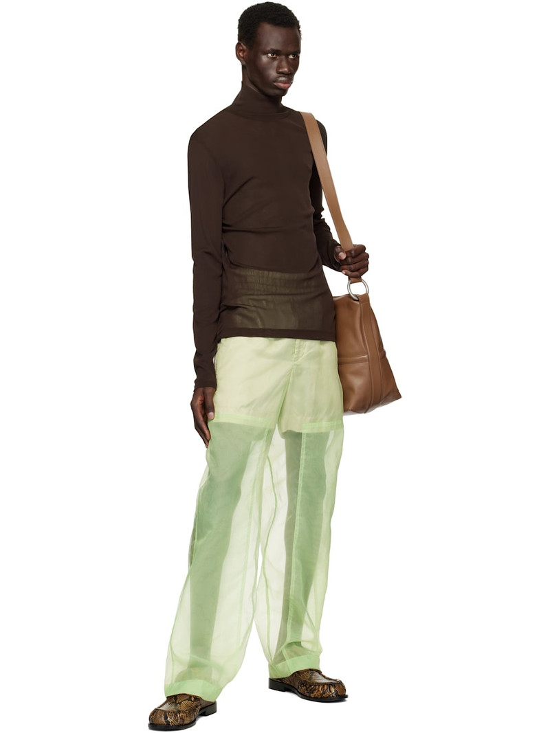 Dries Van Noten Green Layered Trousers outlook