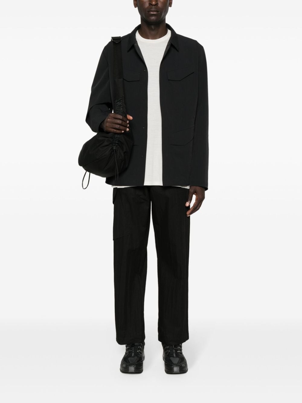 stretch shirt jacket - 2