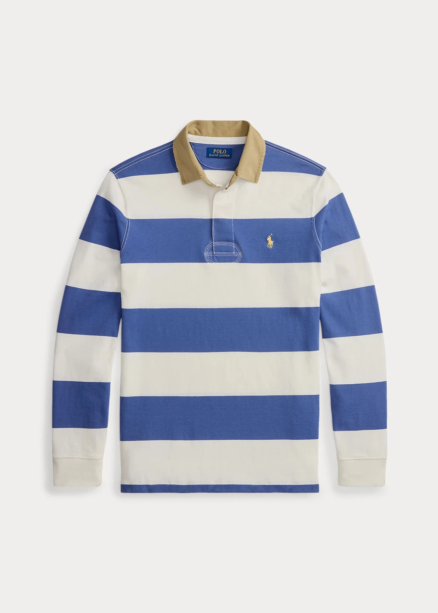 Classic Fit Khaki-Collar Rugby Shirt - 1